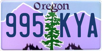 OR license plate 995KYA