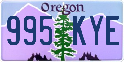 OR license plate 995KYE