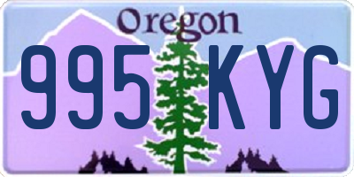OR license plate 995KYG