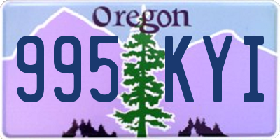 OR license plate 995KYI