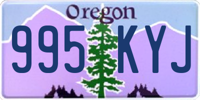 OR license plate 995KYJ