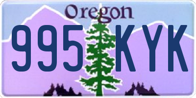 OR license plate 995KYK
