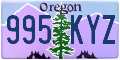 OR license plate 995KYZ