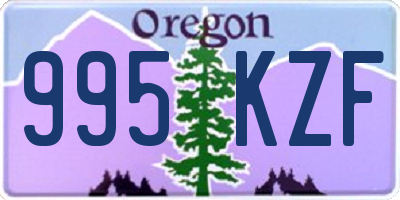 OR license plate 995KZF