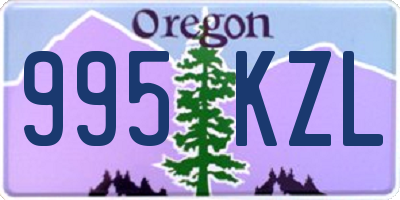 OR license plate 995KZL