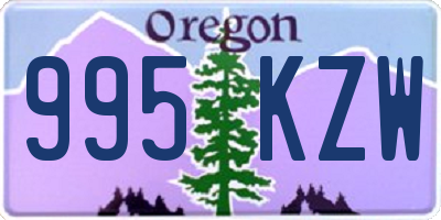 OR license plate 995KZW