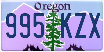 OR license plate 995KZX