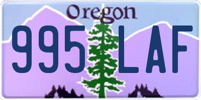 OR license plate 995LAF