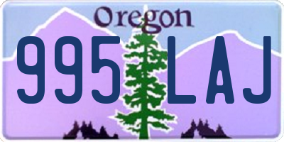 OR license plate 995LAJ