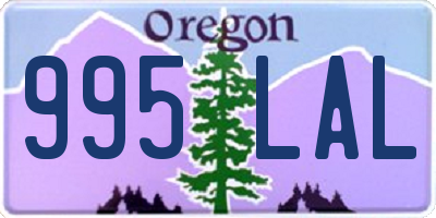 OR license plate 995LAL