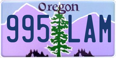 OR license plate 995LAM