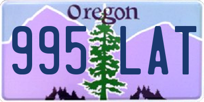 OR license plate 995LAT
