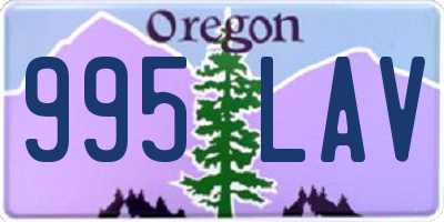 OR license plate 995LAV