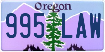 OR license plate 995LAW