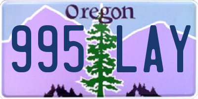 OR license plate 995LAY