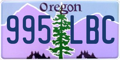 OR license plate 995LBC