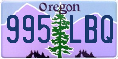 OR license plate 995LBQ