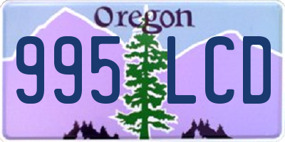 OR license plate 995LCD