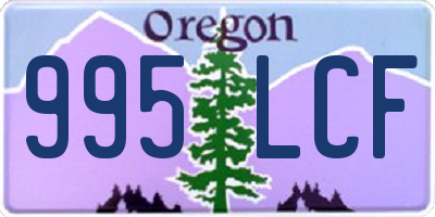 OR license plate 995LCF