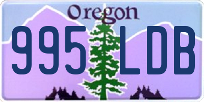 OR license plate 995LDB