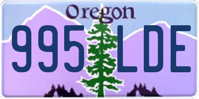 OR license plate 995LDE