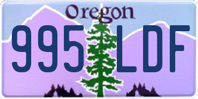 OR license plate 995LDF