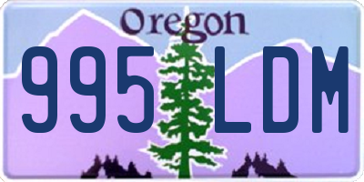 OR license plate 995LDM