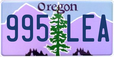 OR license plate 995LEA