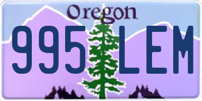 OR license plate 995LEM