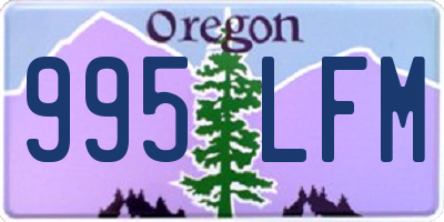 OR license plate 995LFM