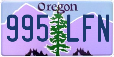 OR license plate 995LFN