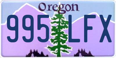 OR license plate 995LFX
