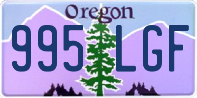 OR license plate 995LGF