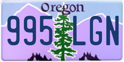 OR license plate 995LGN