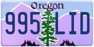 OR license plate 995LID