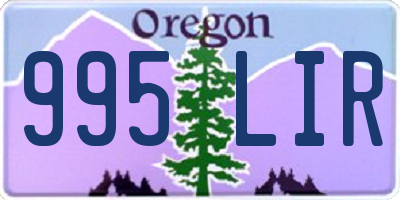 OR license plate 995LIR
