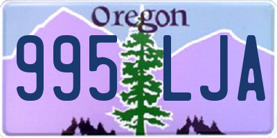 OR license plate 995LJA