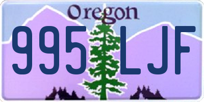 OR license plate 995LJF