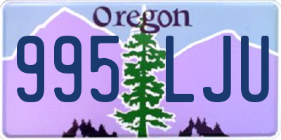 OR license plate 995LJU
