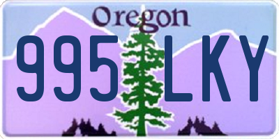 OR license plate 995LKY