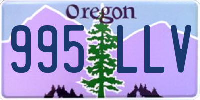 OR license plate 995LLV