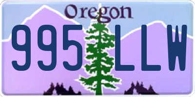 OR license plate 995LLW
