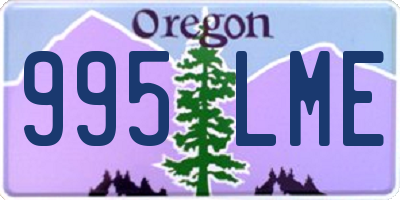 OR license plate 995LME