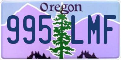 OR license plate 995LMF