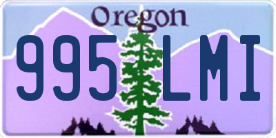 OR license plate 995LMI
