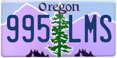 OR license plate 995LMS