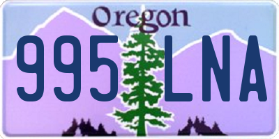 OR license plate 995LNA