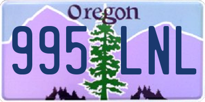 OR license plate 995LNL
