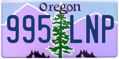 OR license plate 995LNP