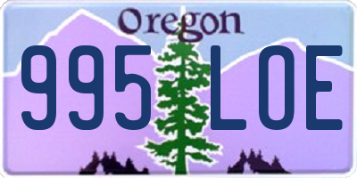 OR license plate 995LOE